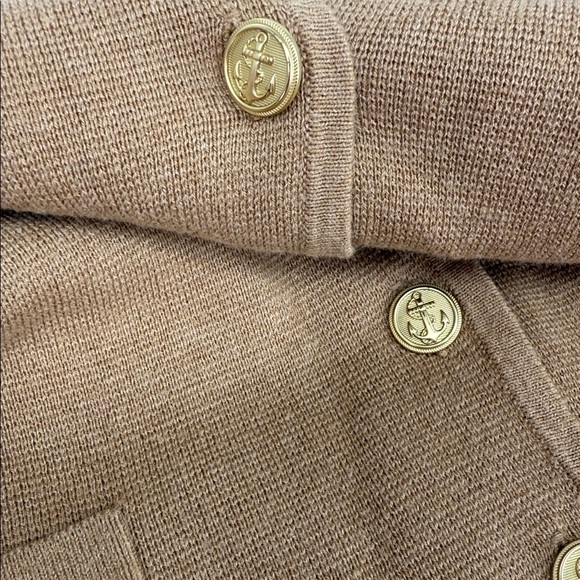 J.Crew Giselle Women’s Camel Cardigan Sweater Size M Merino Wool Cotton Blend - Picture 10 of 12
